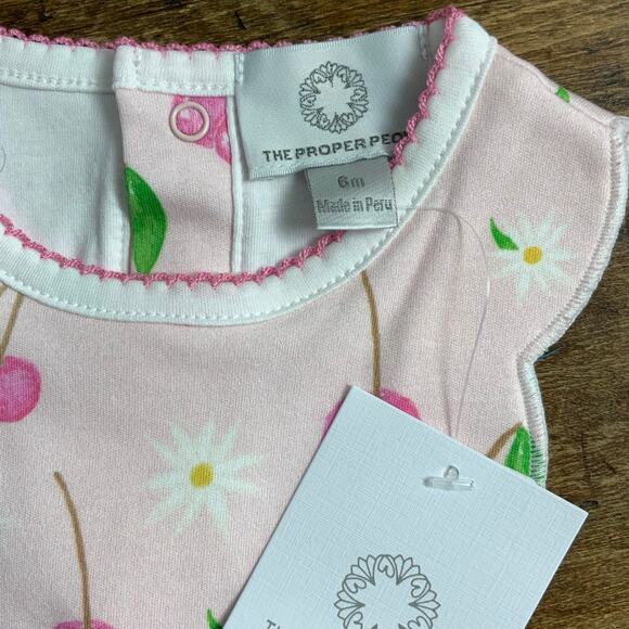 The Proper Peony The Cherry Bloom Girl Bubble‎ NWT size 6mo - Picture 2 of 3